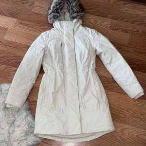 Women’s XS The North Face puffy parka 550 dryvent - cream